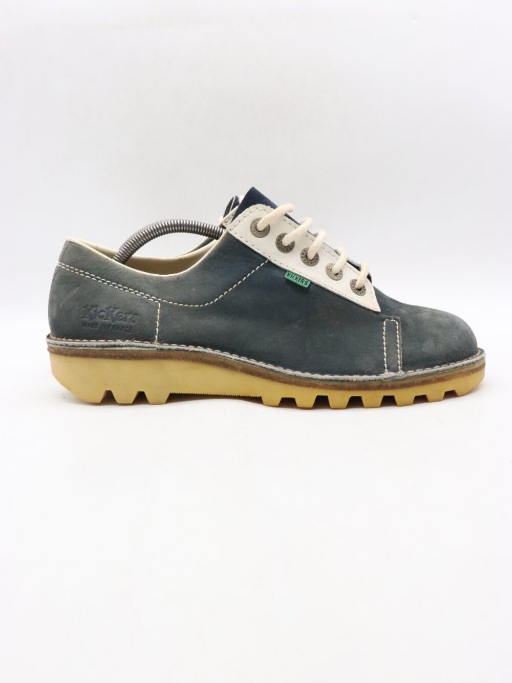 Kickers Derby Lace Up Shoes Men's Size EU 45 Blue Leather Made in France